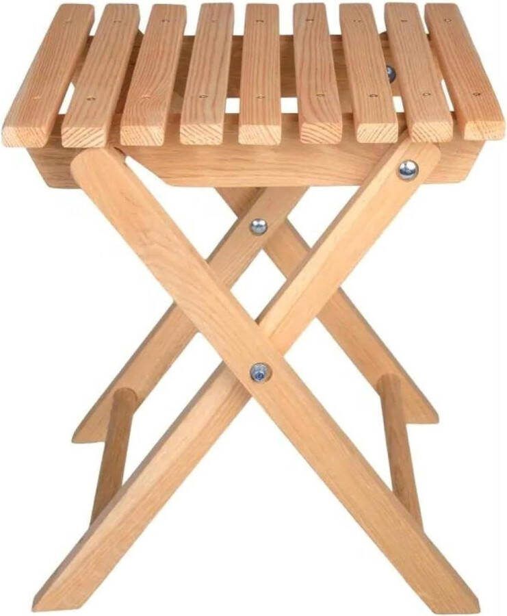 Inklapbare houten voetenbankje zonder rugleuning 36 x 30 x 31 cm badkamerkruk stoel Kazzz