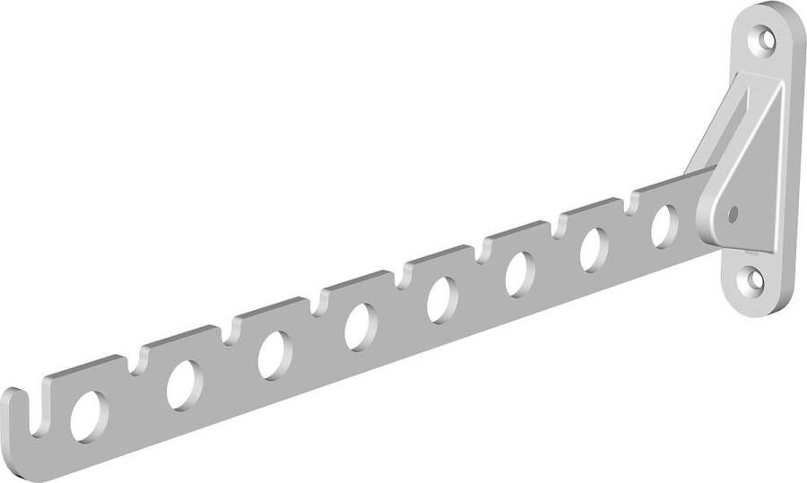 Inklapbare Kledingstang Met Schroeven En Pluggen Praktische Kledinghaak Voor 8 Beugels Wandmontage 300 mm Staal Wit wanddroogrek