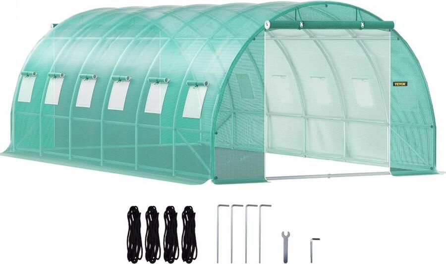 Inlooptunnel Gegalvaniseerd Frame Waterdicht Schoffels 12 Ramen 6 1x3x2 1 m