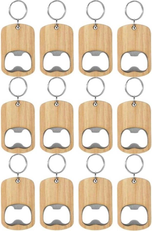 Innovatieve Houten Sleutelhanger Flessenopener Set voor Ieder Evenement
