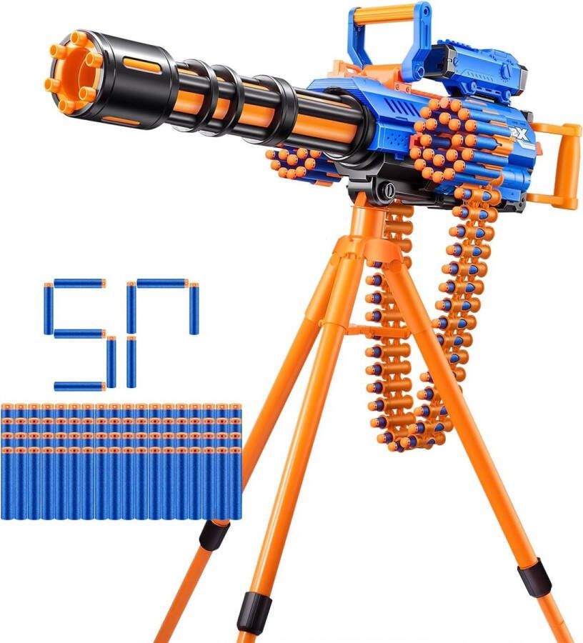 Insanity Gemotoriseerde Rage Fire Blaster met 72 Darts X-Shot Air Pocket Technology Dartopslag Auto Feeding Belt Statief en Scope