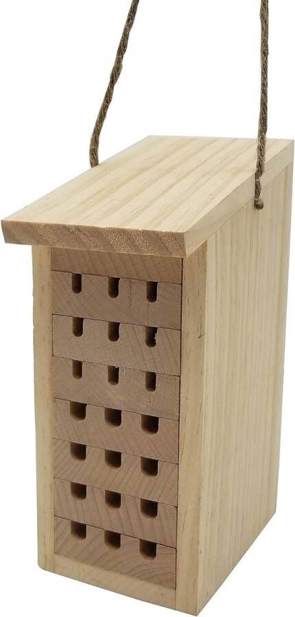 Insectenhotel ca. 8 x 195 x 125 cm grenenhout bamboe naturel voor in de tuin