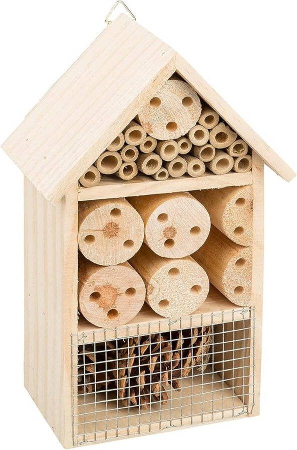 Insectenhotel Design insectenhotel met natuurlijke materiaal Voor bijen lieveheersbeestjes en vlinders Om op te hangen 15 cm x 25 cm