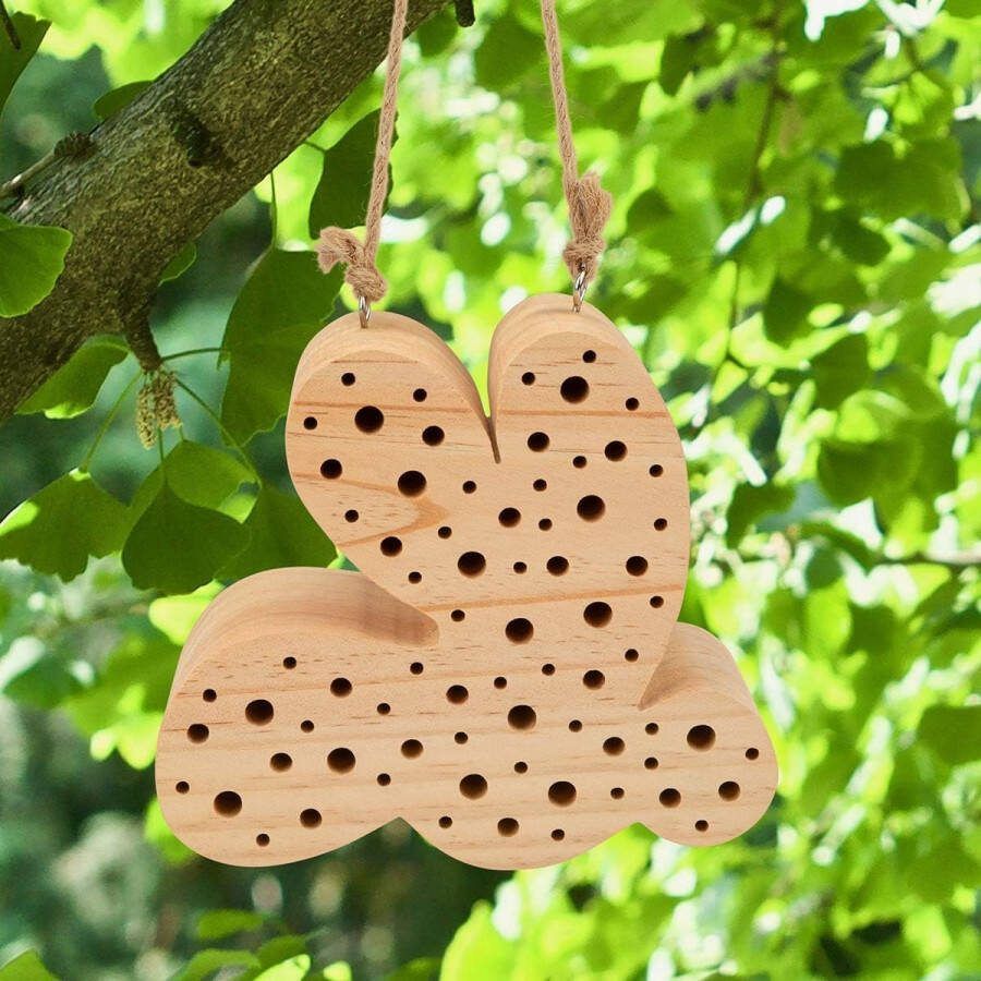 Insectenhotel Design insectenhotel met natuurlijke materiaal Voor bijen lieveheersbeestjes en vlinders Om op te hangen 7 5D x 17B x 15H centimeter