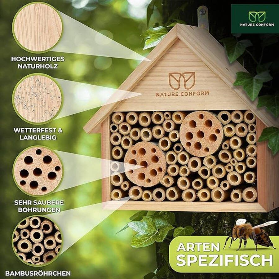 Insectenhotel Design insectenhotel met natuurlijke materiaal Voor bijen lieveheersbeestjes en vlinders Om op te hangen