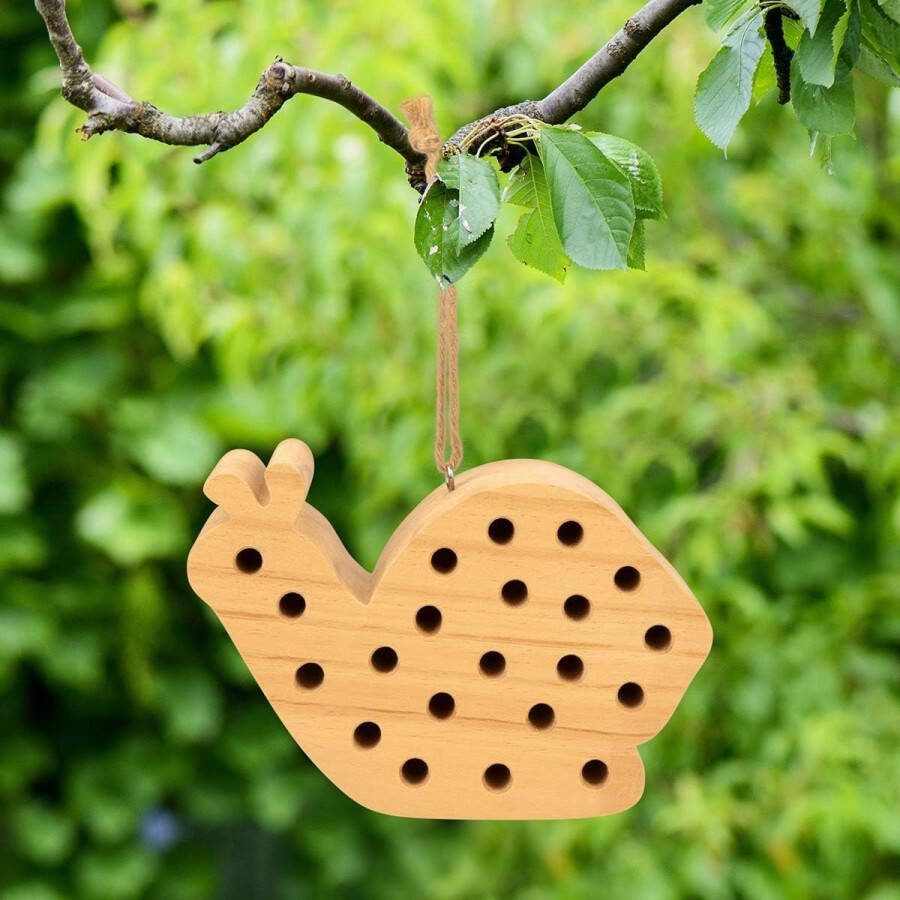 Insectenhotel Design insectenhotel met natuurlijke materiaal Voor bijen lieveheersbeestjes en vlinders Om op te hangen 20 x 13 x 8 5 cm