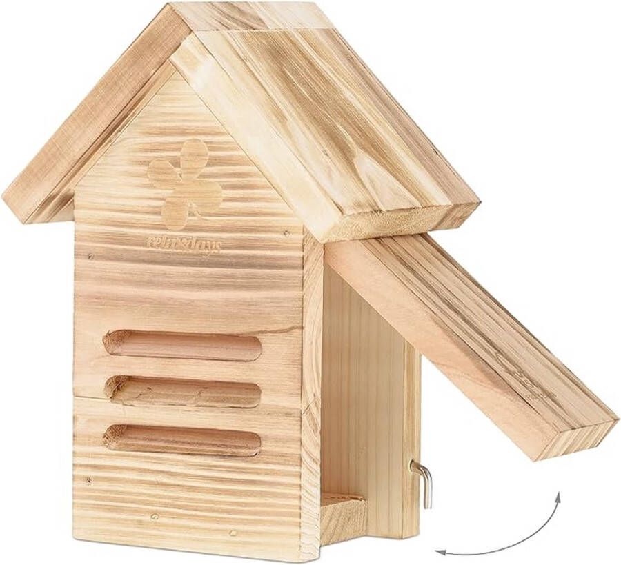 Insectenhotel Design insectenhotel met natuurlijke materiaal Voor bijen lieveheersbeestjes en vlinders Om op te hangen 12 x 17 x 23 cm