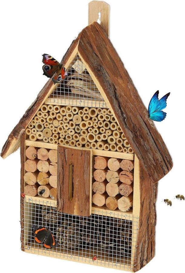 Insectenhotel klein Verschillende vullingen Bijenhotel H x B x D: 405x27x8 cm Natuur insect hotel