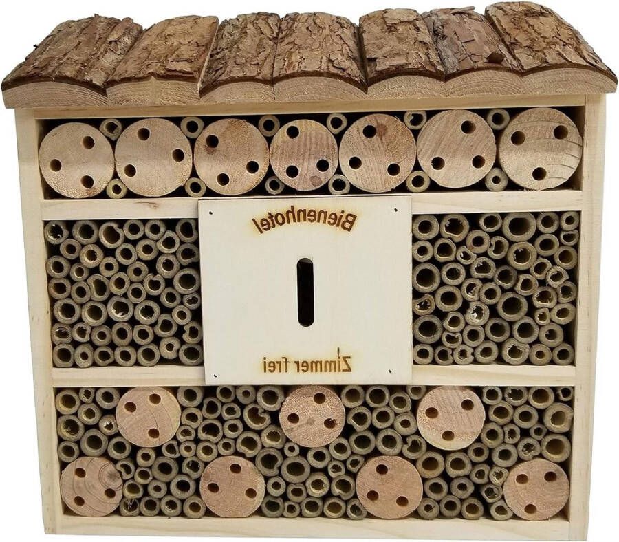 Insectenhotel Natura Andrena 295 x 95 x 285 cm dennenhout bamboe multiplex naturel