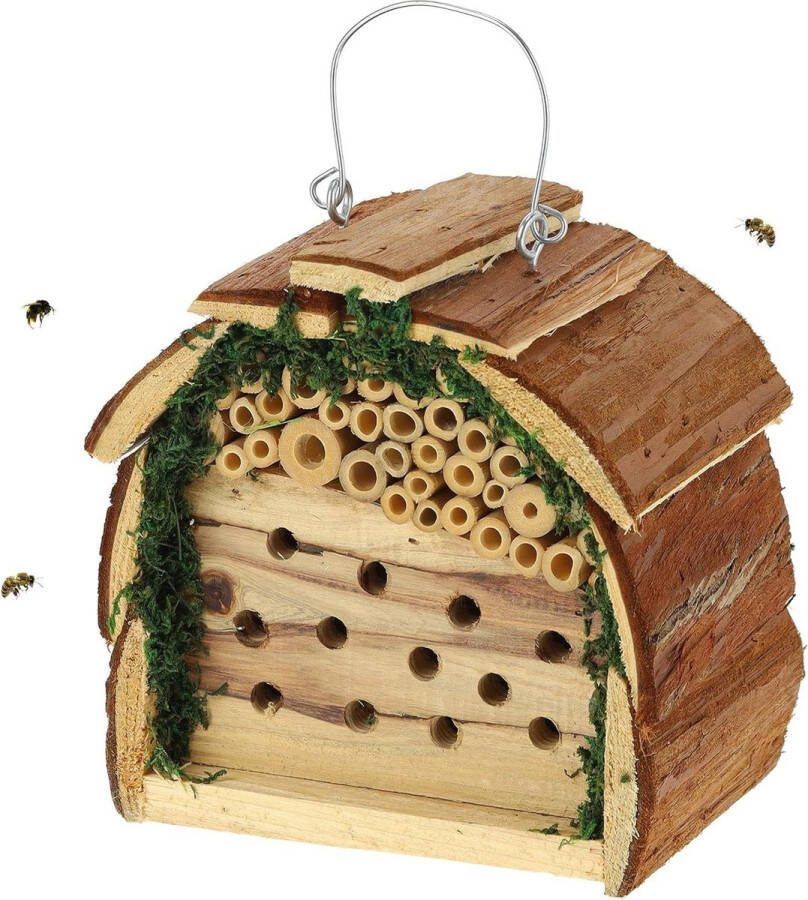Insectenhotel nestkast voor bijen wespen tuin balkon groot bijenhotel natuur groen 155 x 16 x 105 cm