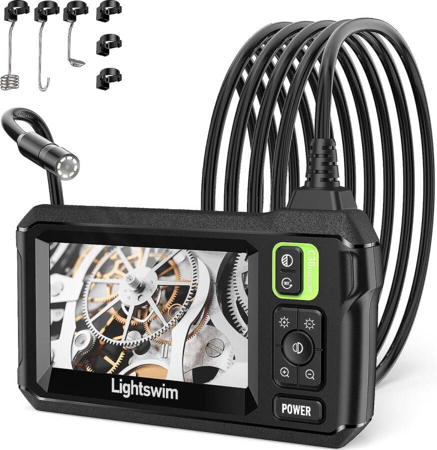 Inspectiecamera Endoscoop Camera Rioolcamera 5 m 4.3 Inch Scherm Waterdichte 8 LED-lampen IP67 Semi-Harde Kabel