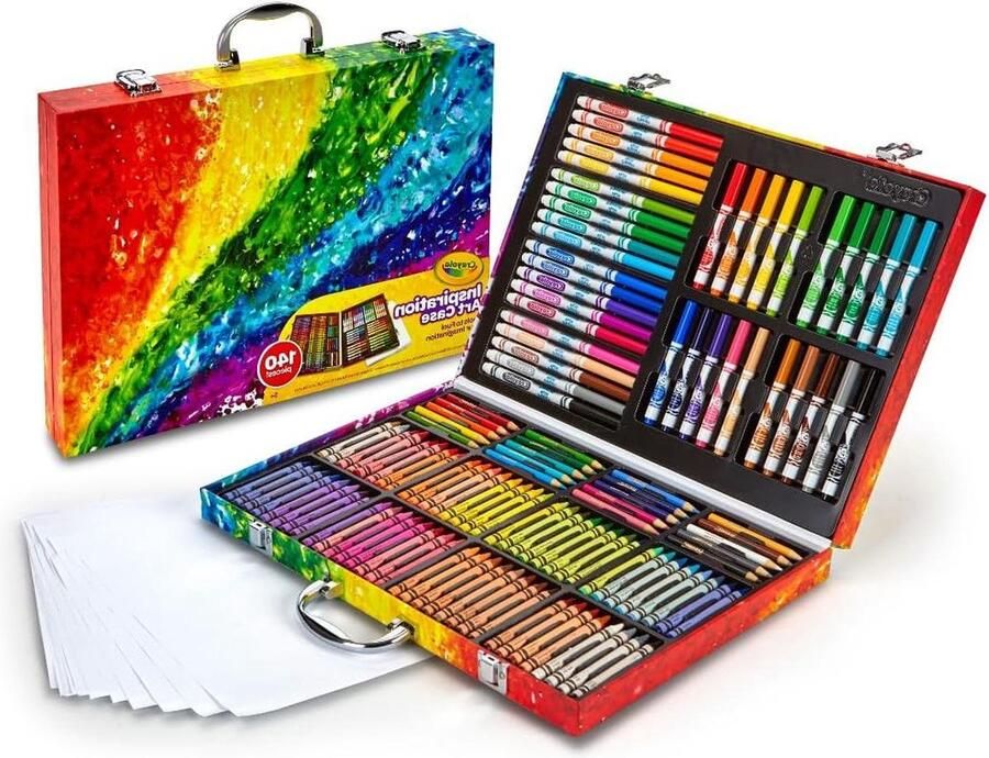 Inspiratie Kleurkoffer 140 Onderdelen Geschikt Voor Kinderen Van 5-10 Jaar. Tekendoos
