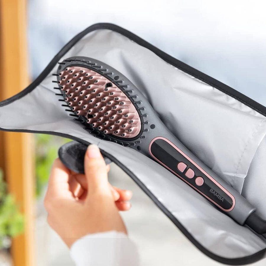 InstantCare Smooth Brush Keramische Stijlborstel met Avocado Extract Echte Ionen 140ºC 220ºC Digitaal Display