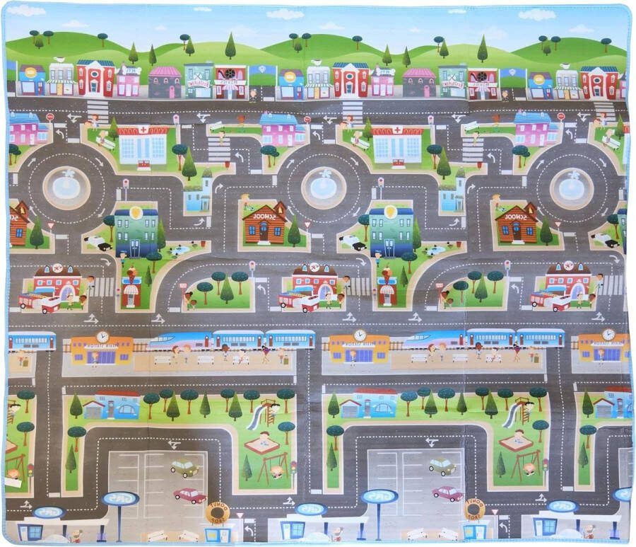 Interactieve illustraties speelmat omkeerbaar speelmat klein wereldperiode buik waterdicht duurzaam 18 x 2 m stad alfabet