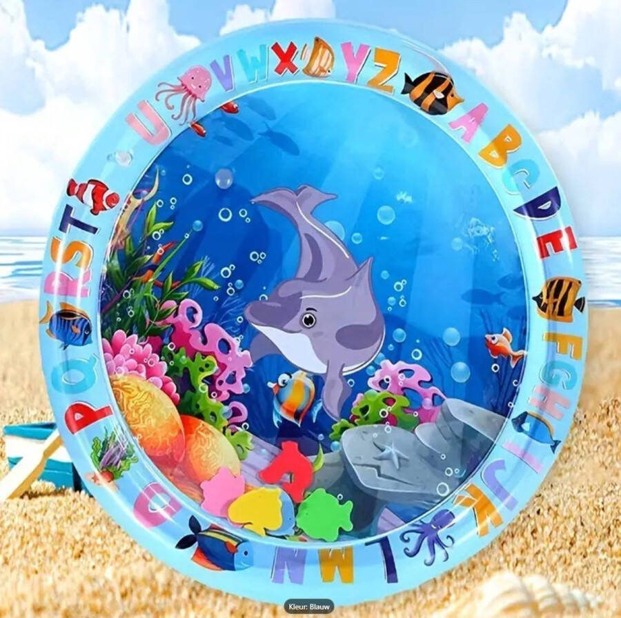 Interactieve Speelmat Watermat voor Peuters Katten en Kleine Honden 65 cm Duurzaam Waterspeelgoed voor Binnen en Buiten