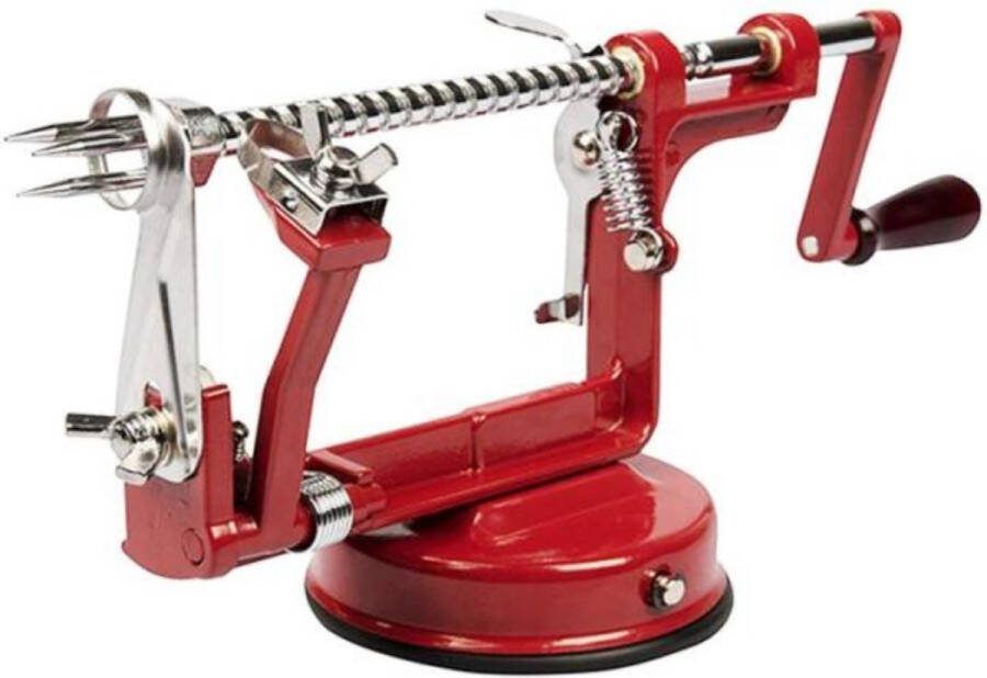 Interesting Living Appelschiller 3 in 1 Appelschilmachine Appelboor RVS Rood
