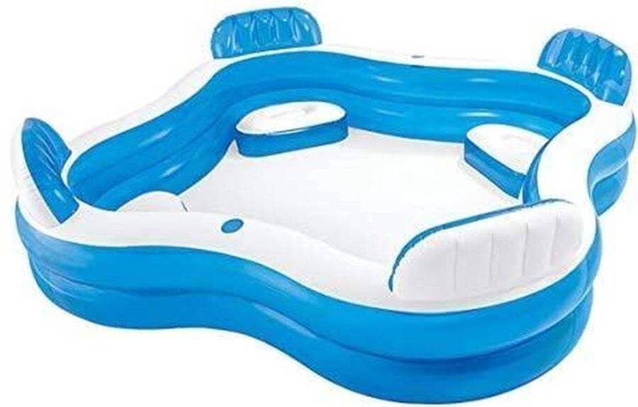 Intex Opblaaszwembad Family Lounge 229 x 229 x 66 cm Blauw
