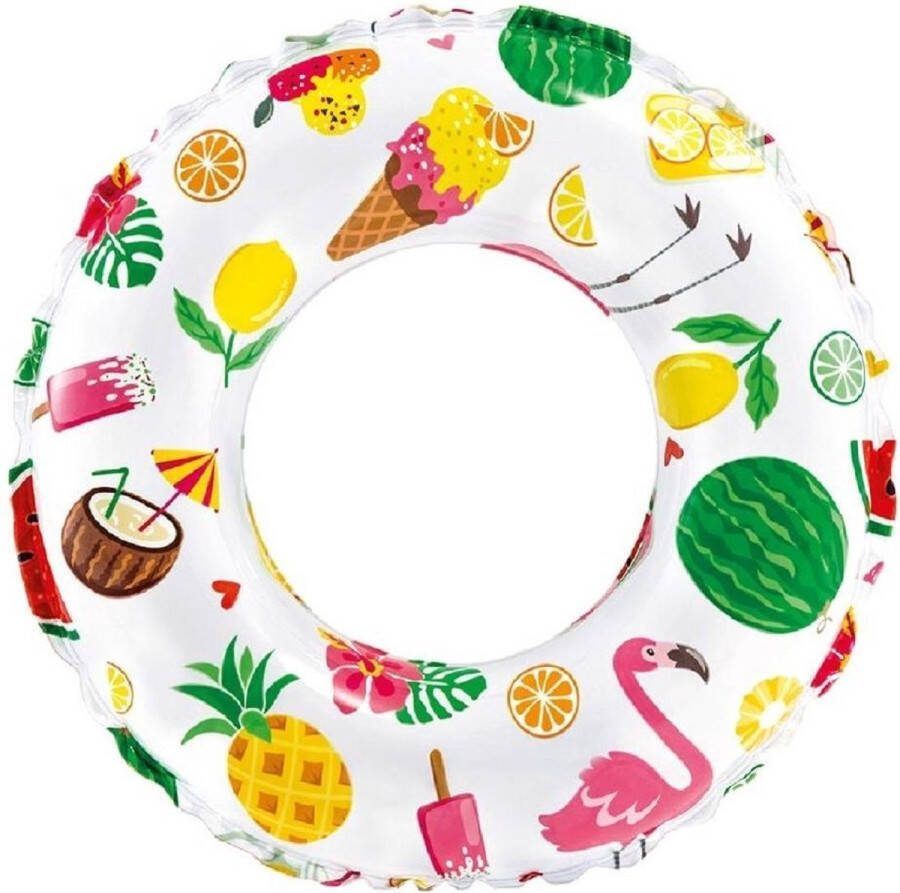Intex Zwemband Zwemring- Transparant Summer Print 61cm