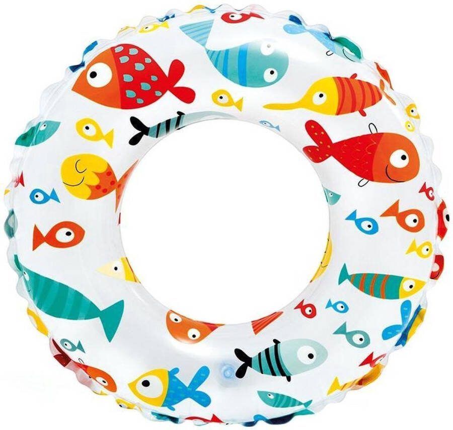 Intex Zwemband Zwemring- Transparant Vissen Print 61cm