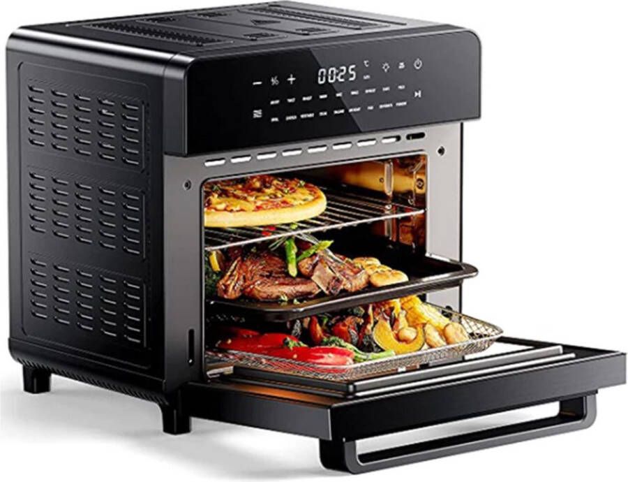 Involly Airfryer Oven Heteluchtfriteuse 7 Bereidingsprogramma's Geschikt Voor Vlees Snacks groenten Kip En Meer 90 % Minder Vet Zwart