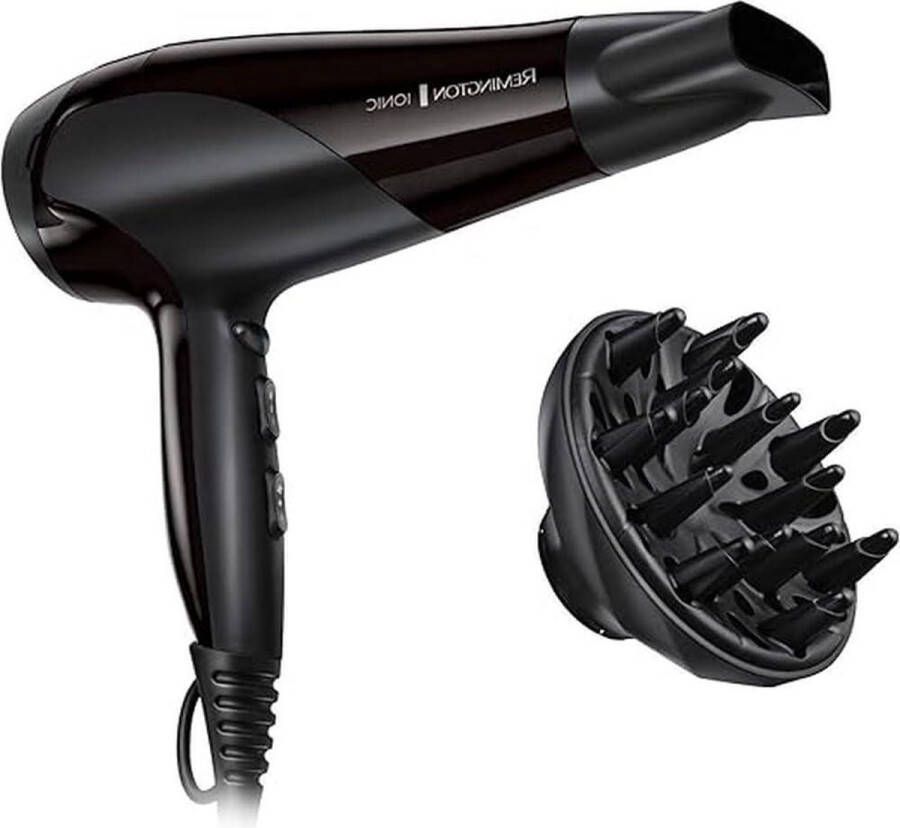 Ionic Hair Dryer 2200 Watt Powerful Technology with Diffuser and Coolshot Feature Remington D3198 [Amazon Exclusive] fohn met diffuser