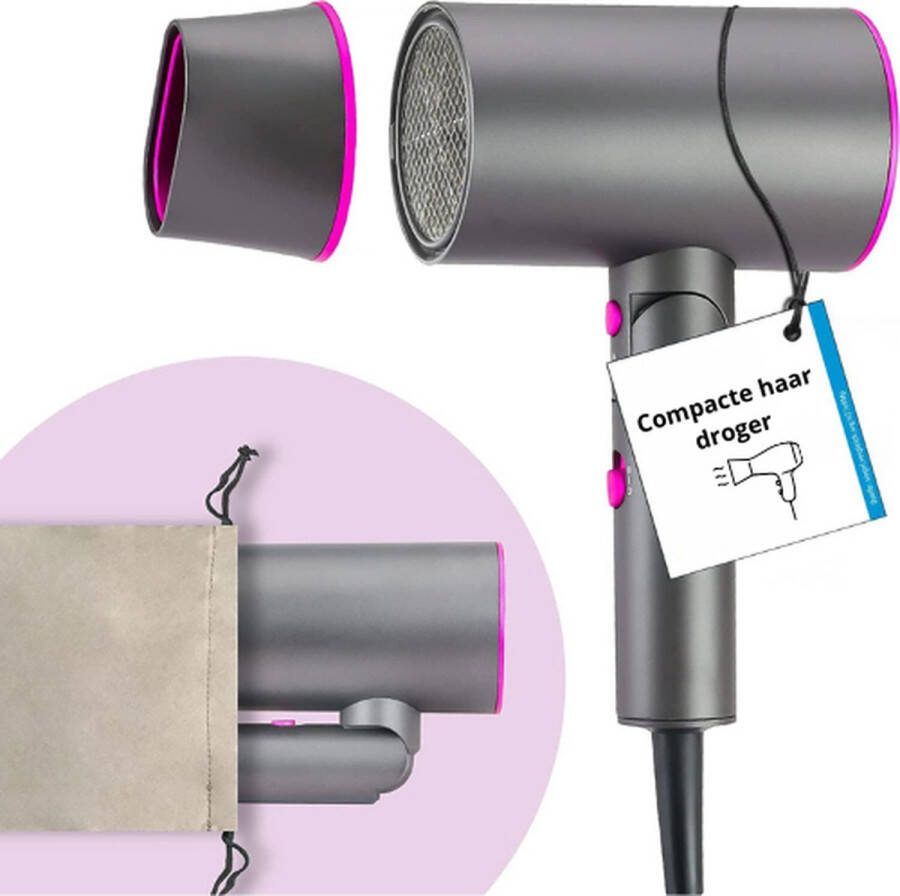 Ionische Haardroger 2100W Föhn Haarverzorging Anti Gespleten Opvouwbaar Haarföhn Haardroger Travel Föhn