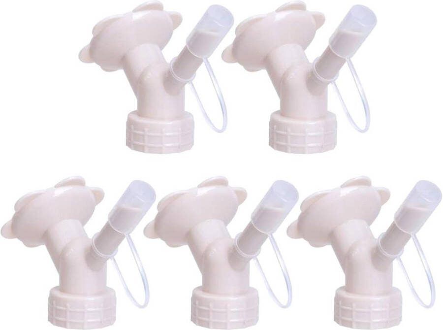 Irrigatie gieter mini gietopzetstukken voor flessen 5 stuks planten bloemen kamerplanten sprinklermondstuk tuinieren beige