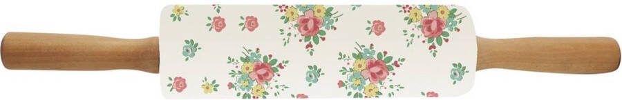 Isabelle Rose houten deegroller Abby met porseleinen bloemen print 40 cm
