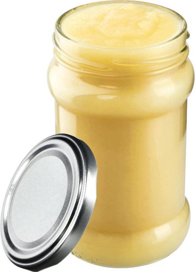 Jampotjes met deksel Kleine inmaakpotten 315 ml diameter 66 mm honing luchtdichte ronde potten 10 stuks zilverkleurig jampotjes met deksel