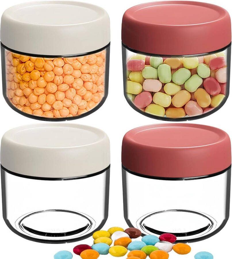 Jampotjes met deksel Set van 4 inmaakpotten 300 ml herbruikbare kleine potten met schroefdeksel portiepotten overnight oats glazen gastgeschenken bruiloften jampotjes met deksel