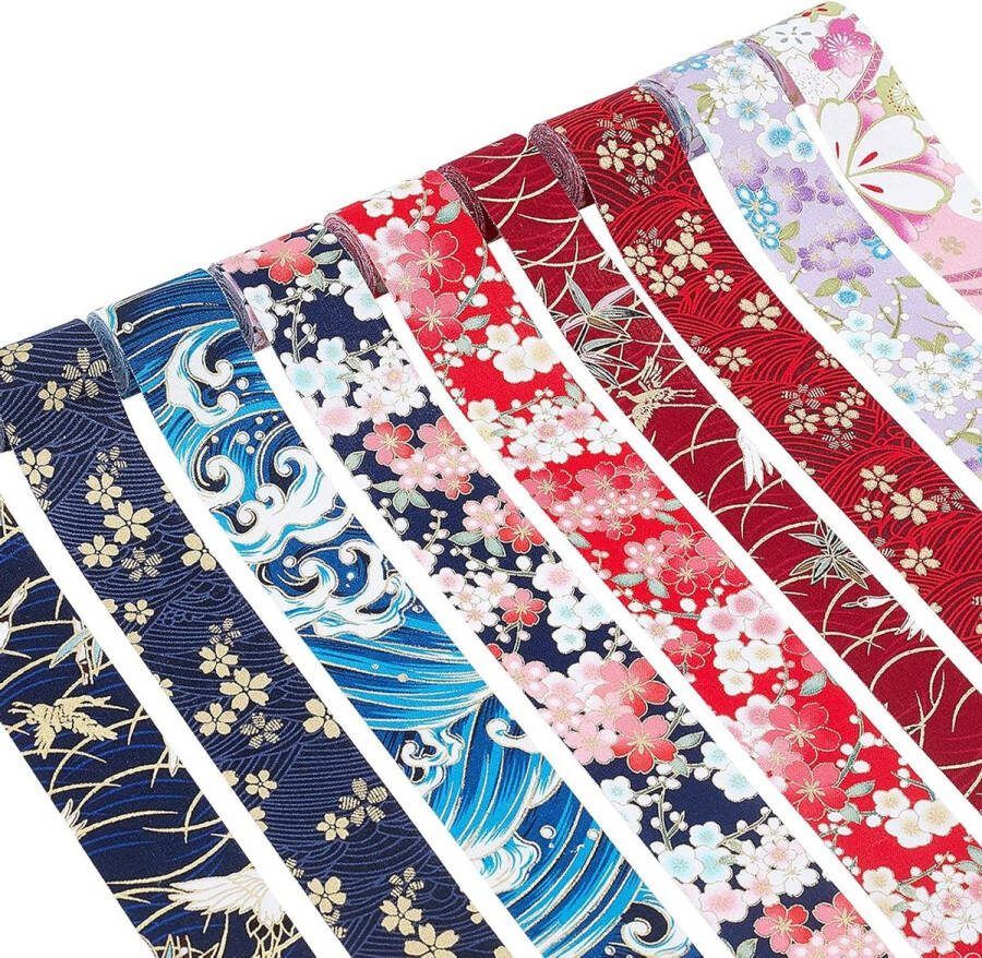 Japanse Kimono Stijl Katoenen Lint Breed Geborduurd Lint 9 Kleuren DIY Ambachten Geschenkverpakking Feestdecoraties Haarstrikken Knutselen en Naaien
