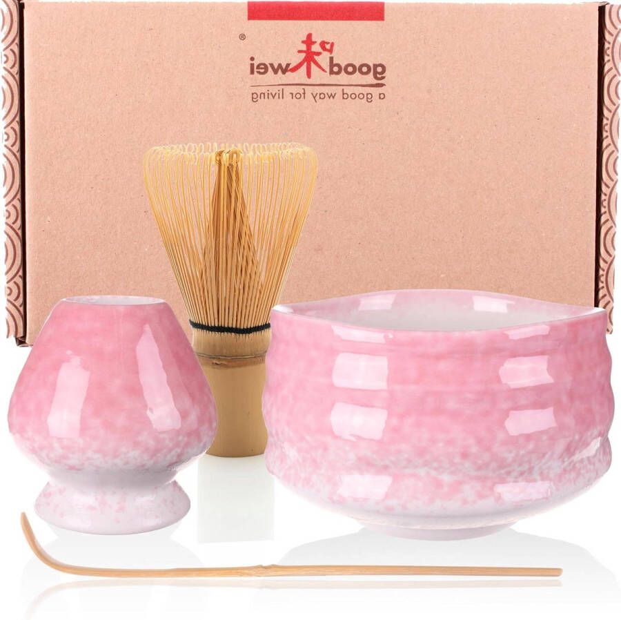 Japanse Matcha Ceremonie Set Hoogwaardige Theeset met Schaal Matchaklopper en Chasen Houder 80 Sakura