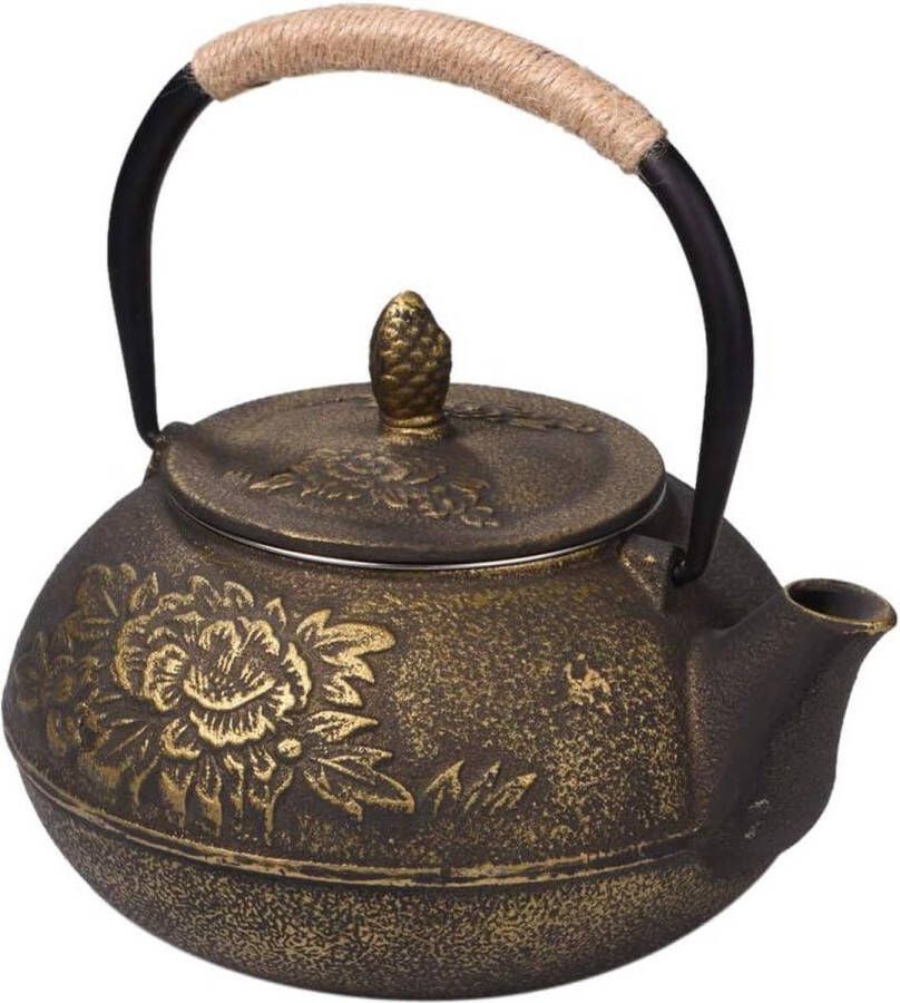 Japanse Stijl Gietijzeren Theepot 900ml Voor Waterkoker W Verwijderbare Infuser-Zeef