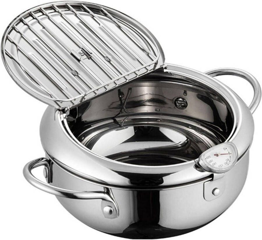 Japanse Tempura friteuse pan met thermometer RVS Tempura friteuse oliedrip afdruiprek frituren Tempura Kip Frans gedroogde vis