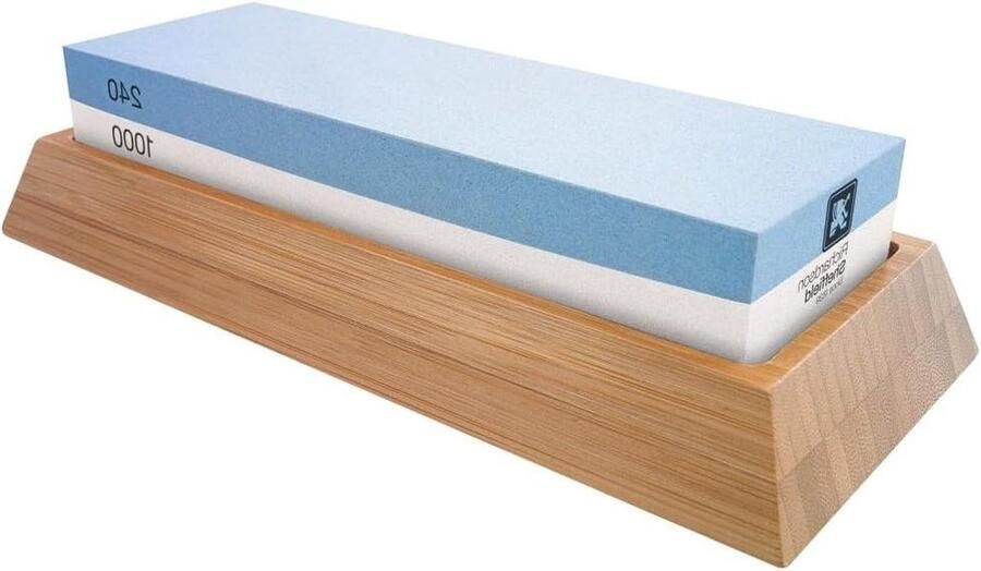 Japanse watersteen natte slijpsteen korrel 240-1000 voor messenslijper bamboehout blauw wit