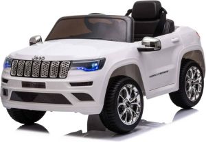 JEEP Grand Cherokee kinderauto wit 12V leder Eva | Elektrische Kinderauto | Met afstandsbediening