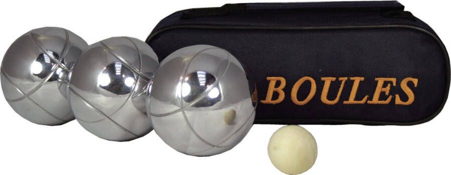 Merkloos Sans marque Jeu de boules set 3 ballen 1 but in draagtas Kaatsbal Petanque Cochonnette Boulen Sportief actief buitenspeelgoed