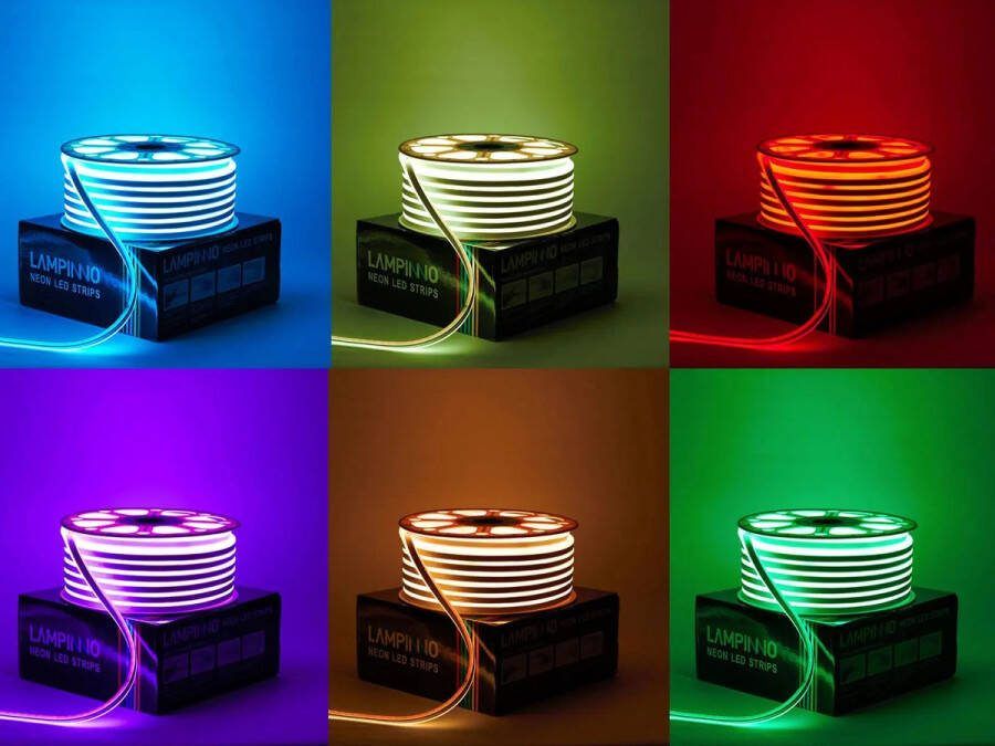 JL 50 meter 8W m SMD Neon LED Strip waterdicht RGB Bluetooth