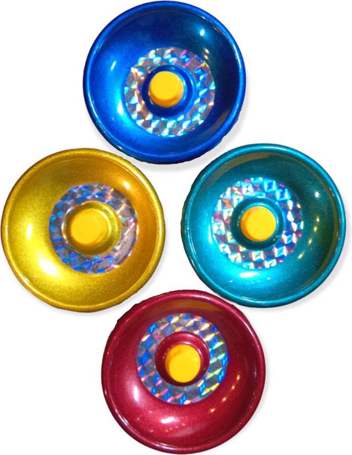 Jojo metaal 2 stuks Yoyo Metaal Metallic Multicolor