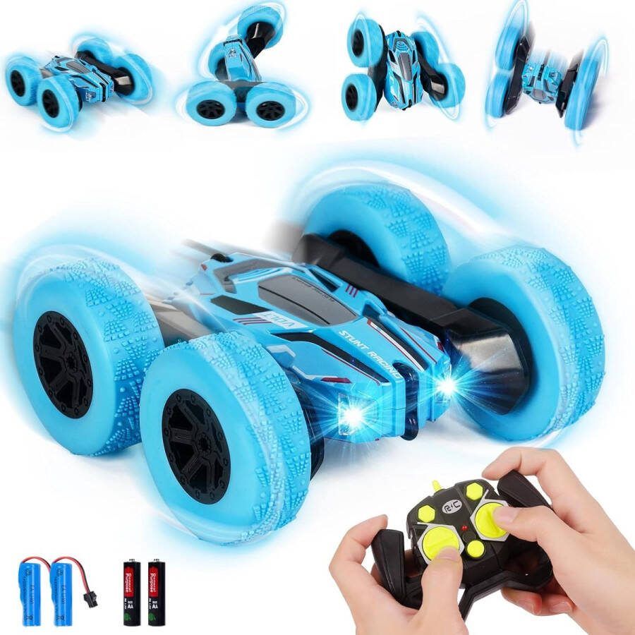 Jongens speelgoed stuntcar op afstand bestuurbare auto voor kinderen 4WD 2 4 GHz schakelketting & wielen convert interchange 360° flips voertuig offroad auto speelgoed voor jongens en meisjes