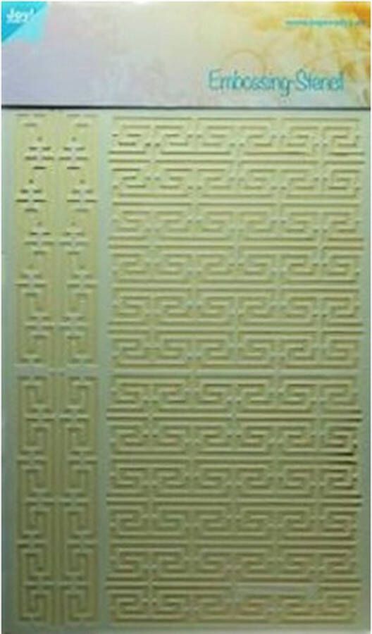 Joy! Crafts Embosstencil polybesa-Achtergrond ornament Grieks 6002 0621 A5