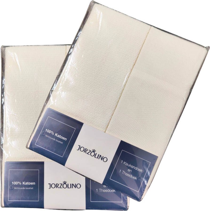 Jozolino Keukendoek en Theedoek Wit 2 sets
