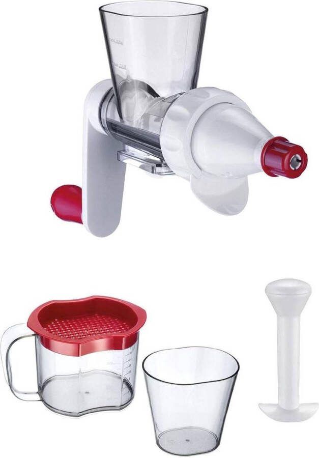 Juicer attachment juice and grape container plastic Vita Freund white red 97072260