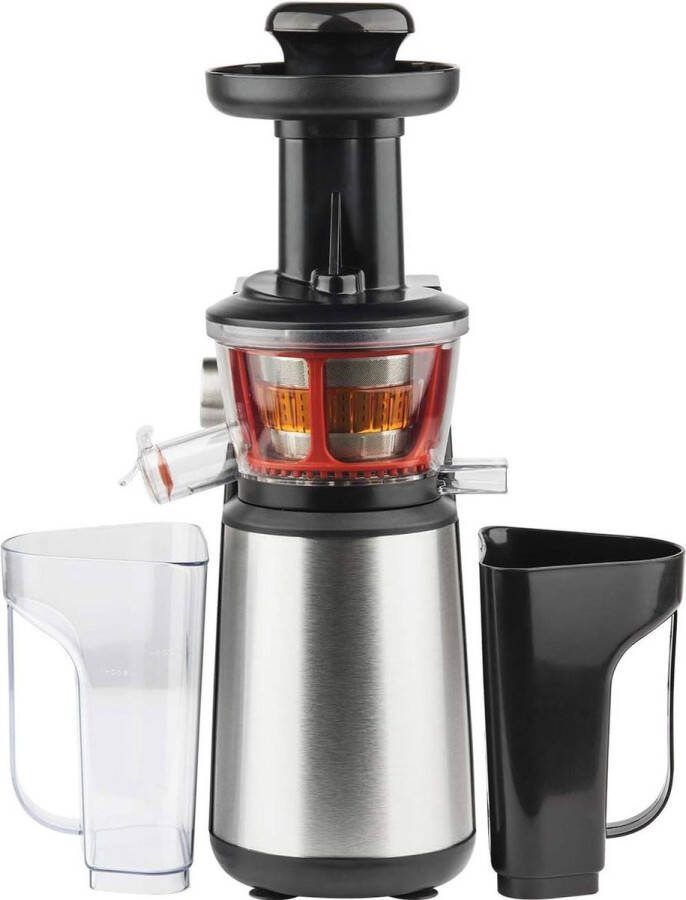 Juicer GSX12 Zwart Roestvrijstaal Vitamine Juicer BPA-Vrij 82 mm Grote Mond Zachte Druk 60 Toerental 400 W Verticale Slowjuicer