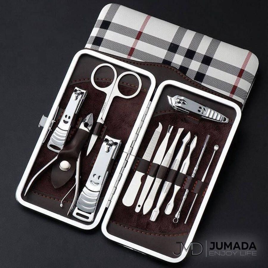 Jumada's Manicureset & Pedicureset 12 delig Manicure & Pedicure Verzorgingsset Nagels