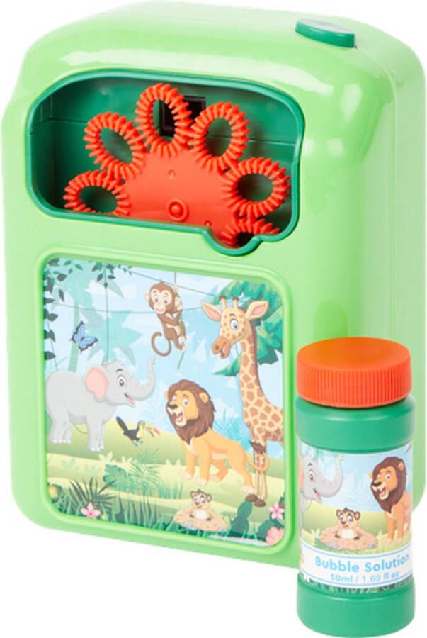 Jungle Bellenblaas Bubble blower Automatisch Groen Inclu navulling substantie 50 ml Bellenblazer Bellenblaasmachine