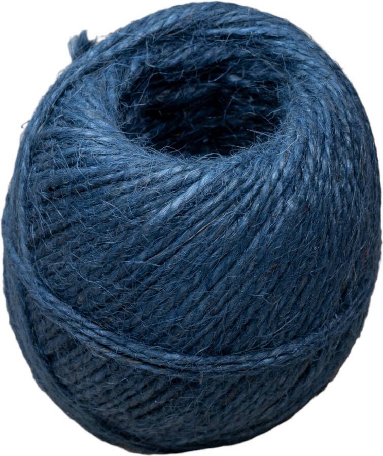 Jute bindtouw blauw 75 m lengte 2 5 mm dikte Decoratie Glas Vaas Droogbloemen Boeket Bloemstuk Hooby Knutselen Creatief
