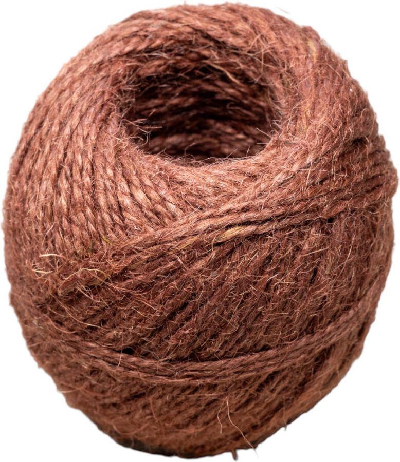 Jute bindtouw bruin 75 m lengte 2 5 mm dikte Decoratie Glas Vaas Droogbloemen Boeket Bloemstuk Hooby Knutselen Creatief
