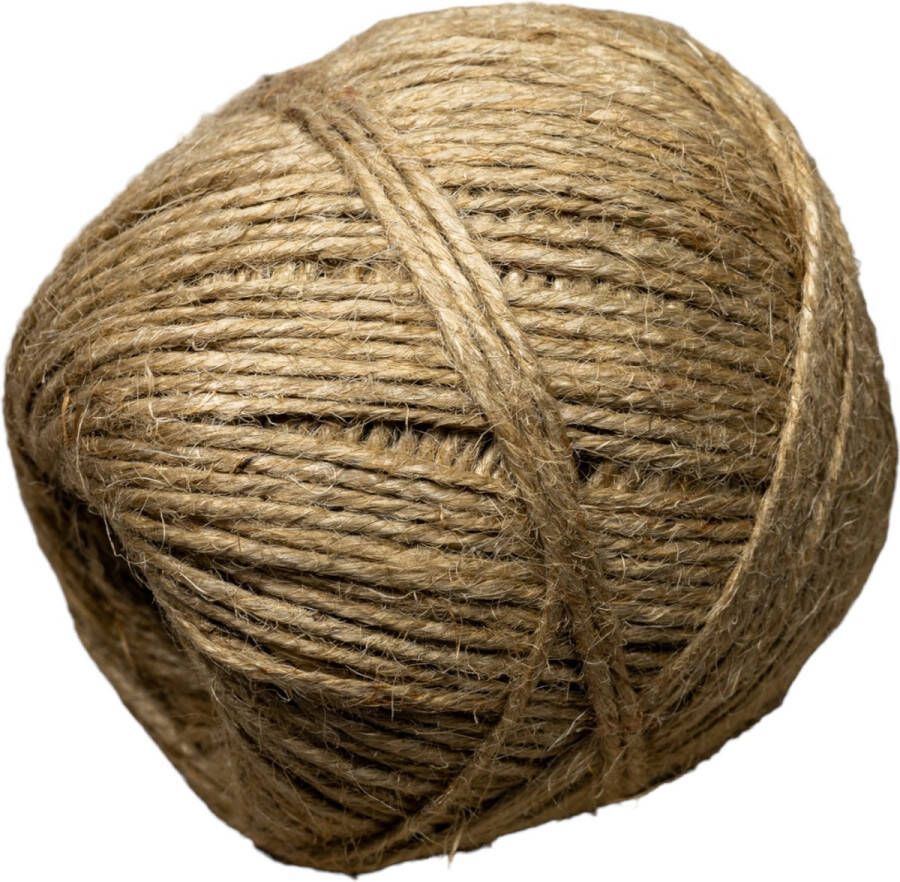 Jute bindtouw Naturel 75 m lengte 2 5 mm dikte Decoratie Glas Vaas Droogbloemen Boeket Bloemstuk Hooby Knutselen Creatief