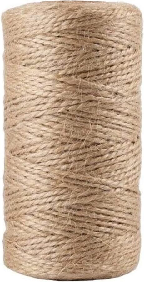Jute touw 400 m naturel knutselkoord 1 mm koord tuinkoord jute koord voor doe-het-zelf tuin foto's planten knutselen